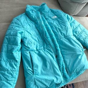 The North Face TNF Reversible Mossbud Swirl Jacket Girls XL